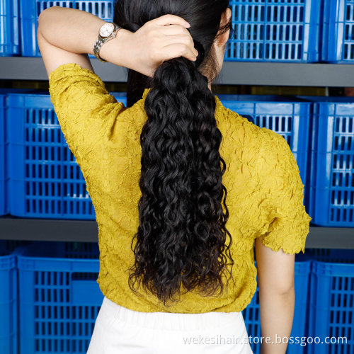 Wekesi Peruvian Human Hair Bundles With Closure,Bundles Raw 100 Peruvian Straight Hair,10A Grade Peruvian Virgin Human Hair